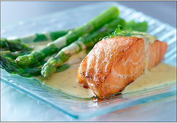 Salmon and asparagus