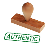 authentic rubber stamp