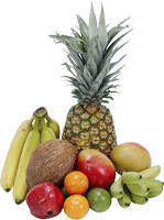 coconut pinapple fruit cluster
